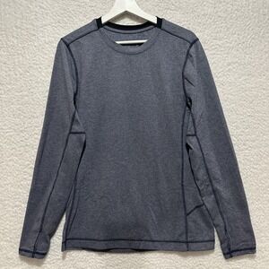 Lululemon‎ Core Crew Shirt Running Blue Long Sleeve Reflective Men's Size Medium